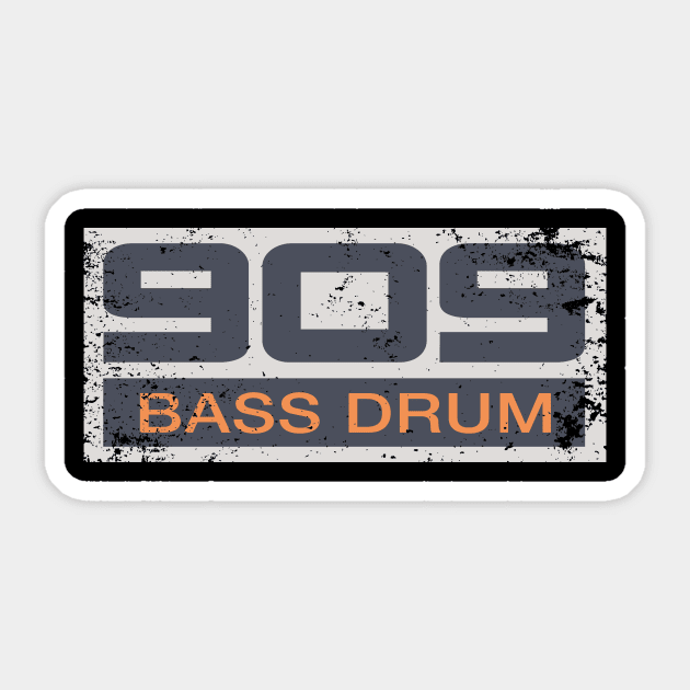 TR 909 Retro Vintage Electronic Bass Drum Tr 909 Sticker